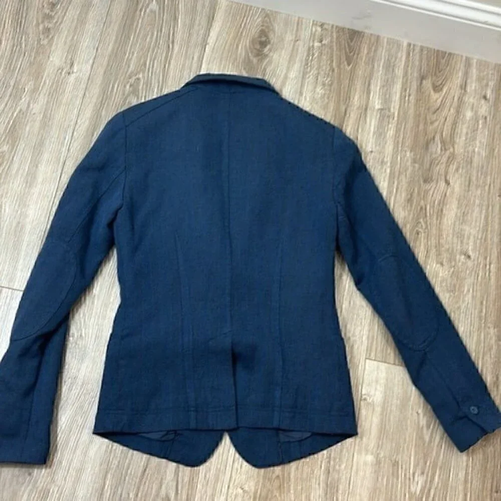 Wrap London  navy one button wool blazer size 4
